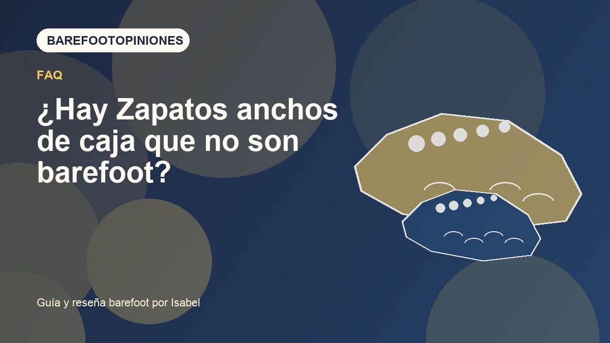 Imagen destacada de ¿Hay Zapatos anchos de caja que no son barefoot?