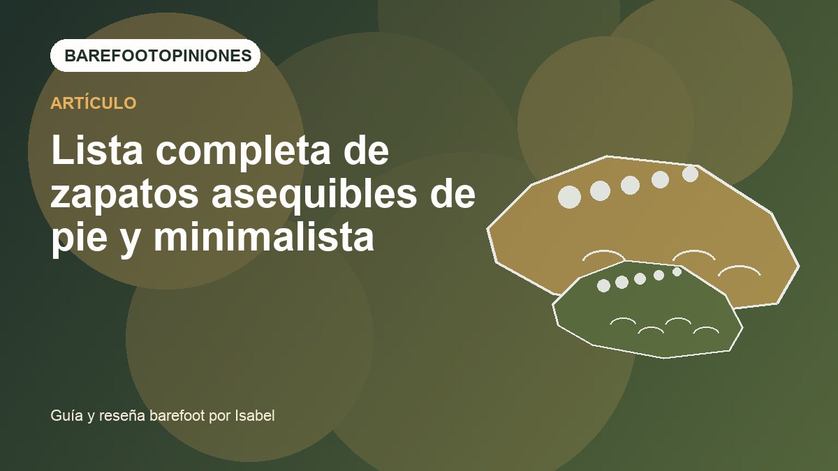 Imagen destacada de Lista completa de zapatos asequibles de pie y minimalista