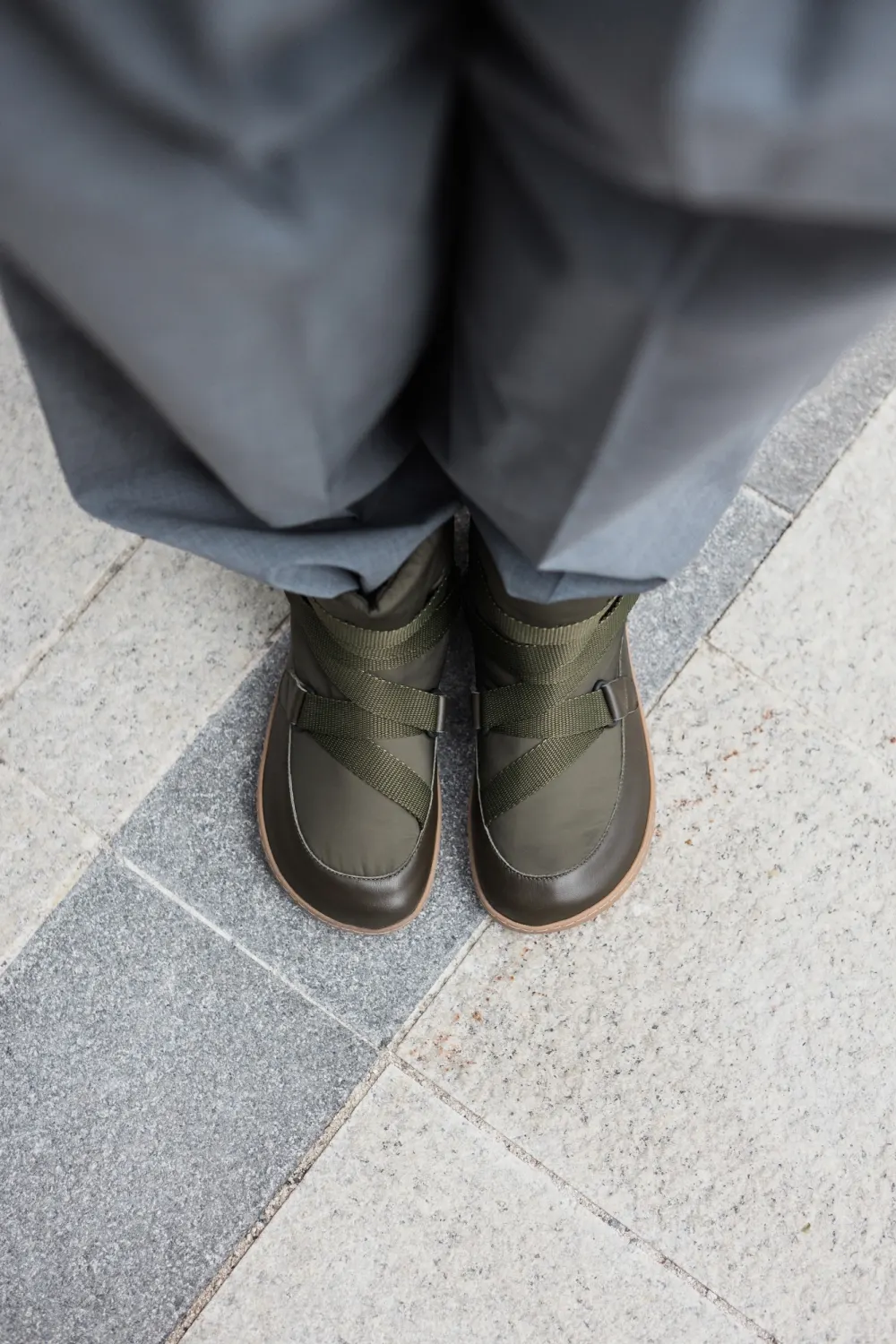 Botas de invierno barefoot Shapen Frosty en color oliva